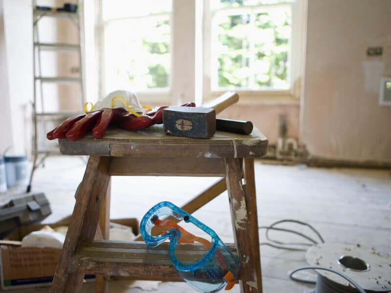 A room under renovation