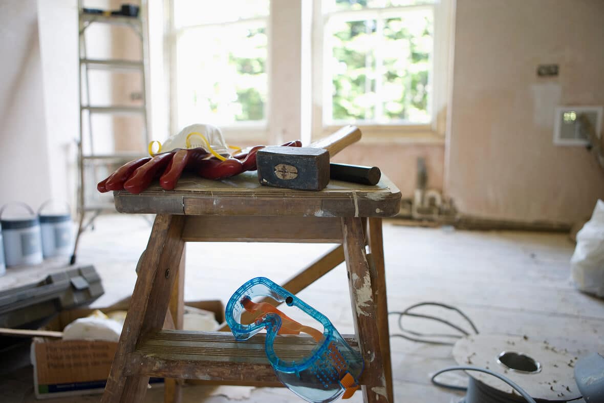 A room under renovation